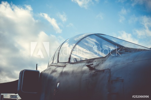 Picture of Old military fighter cockpit